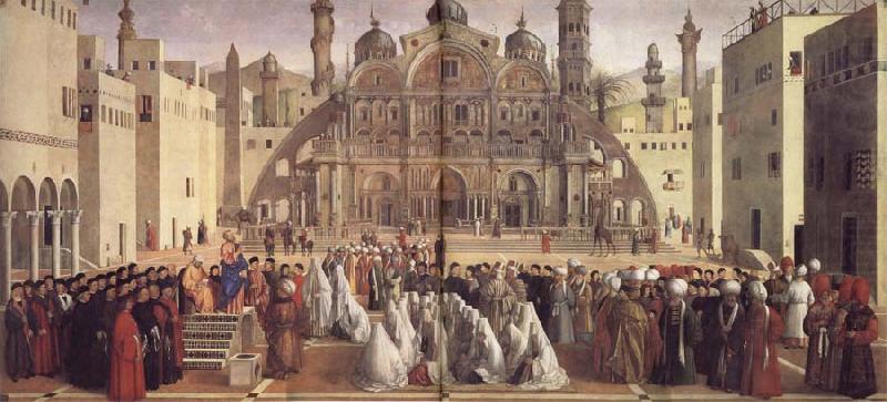 Gentile Bellini St.Mark Preaching in Alexandria china oil painting image